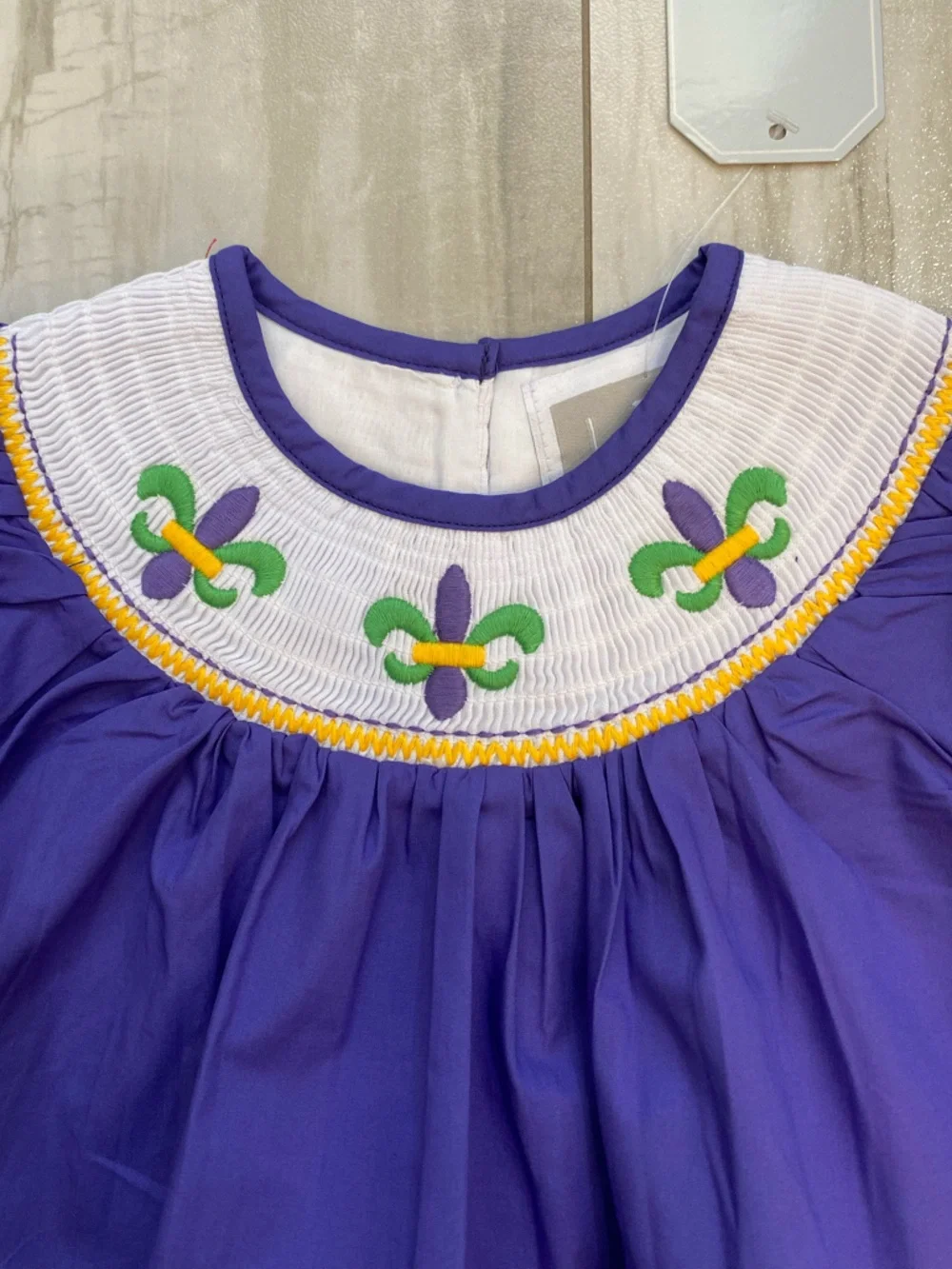 NWT Lil Cactus Colorful Cotton Smocked Mardi Gras Bubble Romper girls 18-24M